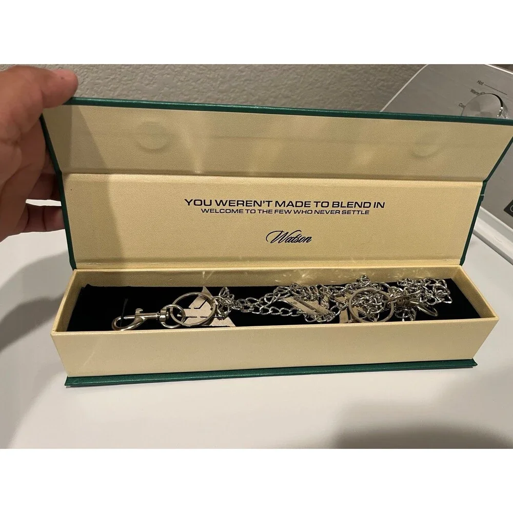 Watson Pocket/Pant Chain Silver W Logo Charms New in Box